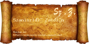Szaniszló Zalán névjegykártya